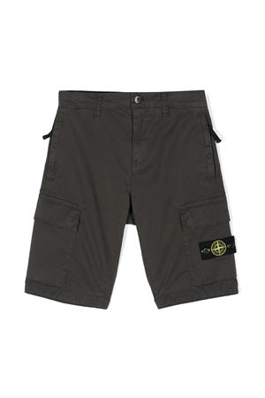 grey cotton shorts STONE ISLAND KIDS | 8016L0210V0163